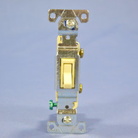 2 Cooper Ivory Toggle ON/OFF Light Switches Single Pole 15A 120V Bulk 1301-7V