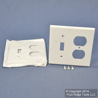 2 Leviton White Switch Plate Receptacle Outlet Cover Wallplates Switchplates 88005