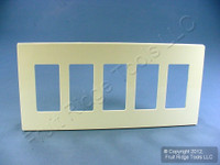 Leviton Almond 5-Gang Midway Size Decora Screwless Wallplate Cover GFCI GFI SJ265-SA