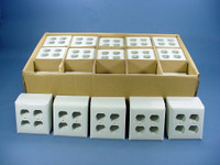 750 General Electric 2-Gang White Unbreakable Nylon Duplex Outlet Receptacle Wallplate Covers w/o Mounting Screws 9350894