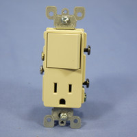 Leviton Ivory COMMERCIAL Combination Decora Switch Receptacle 15A Bulk 5625-I