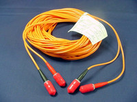 10M Leviton Fiber Optic Multi-Mode Duplex Patch Cable Cord ST ST 50mic 50DST-M10