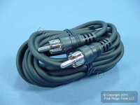 Leviton Black 12 Ft RCA Audio Speaker Cable Shielded C5452-12