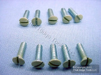 10 Leviton Ivory 1/2 Wallplate Cover Mounting Screws 6-32 Thread Oval Head 86000