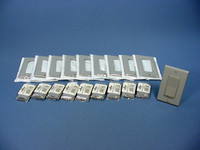10 Leviton Gray Color Change Conversion Kits for Decora Dimmer Rocker Switch 6081-GY