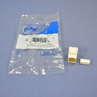 Leviton Quickport Almond RCA Stereo Audio Gold Jack Orange Stripe 110 Terminations 40735-ROA