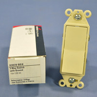 Cooper Ivory 3-Way Residential Decorator Rocker Wall Light Switch 15A 120V 6303V