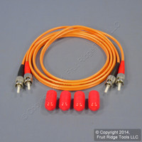 1M Leviton Fiber Optic Multi-Mode Duplex Patch Cable Cord SC 62.5/125 STD62-01M