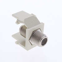 New Leviton Almond Quickport Snap-In F-Type Coaxial Cable Jack 75-Ohm F-Connector 41084-FAF