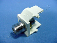 New Leviton Almond Quickport Snap-In F-Type Coaxial Cable Jack 75-Ohm F-Connector 41084-FAF