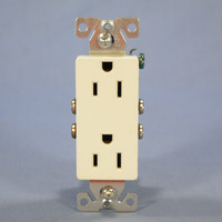 Cooper Light Almond Decorator Receptacle Duplex Outlet NEMA 5-15R 15A 125V Bulk 1107LA