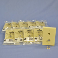 10 Leviton Ivory Telephone Coax Cable CATV Video Jack Wallplates Type 625D 40258-I