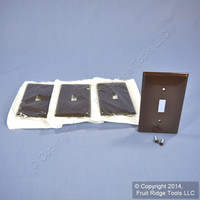 4 Leviton Brown Unbreakable Toggle Switch Cover Wall Plates Switchplates 80701