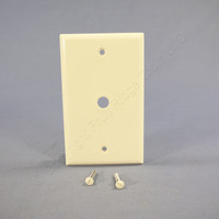 Cooper Light Almond Telephone Coaxial Cable Thermoset Wallplate Cover .375" Hole 2128LA