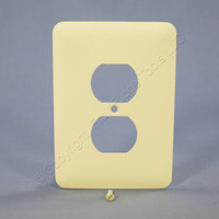 Mulberry Princess Ivory Wrinkle 1-Gang Mid-Size Painted Metal Duplex Receptacle Wallplate Cover 79701