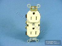 Leviton Ivory COMMERCIAL TAMPER RESISTANT Outlet Duplex Receptacle 15A CR15S-GI Bulk