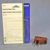 Eagle Brown "Super Plug" Right Angle Side Mount 15A 125V Non-Polarized Non-Grounding NEMA 1-15P BP2600B