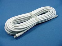 Leviton White 50' Coaxial Video Cable RG59 Plugs 75-Ohm F-Type Wire C5851-50W