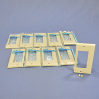 10 Leviton Ivory UNBREAKABLE Decora GFCI End Panel Sectional Cover Wallplates PSE26-I