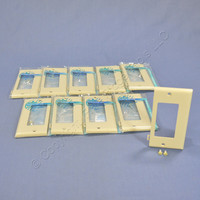 10 Leviton Ivory UNBREAKABLE Decora GFCI End Panel Sectional Cover Wallplates PSE26-I