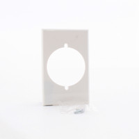 Leviton MIDWAY UNBREAKABLE White 2.465" Power Outlet Cover Receptacle Wallplate 80532-W