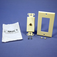New Leviton Almond Decora Coaxial Cable CATV Wallplate Video F-Type Jack 40681-A