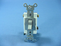 Leviton Gray INDUSTRIAL Grade Quiet 3-Way Toggle Wall Light Switch Control 20A 120/277V Bulk 1223-SGY