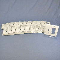 20 Cooper Mid-Size White UNBREAKABLE Combination Toggle Switch Decorator GFCI Outlet Receptacle Wallplates PJ126W