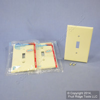 3 Leviton Ivory 1-Gang UNBREAKABLE Midway Switch Cover Nylon Wallplates PJ1-I