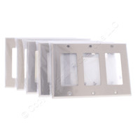 5 Cooper ANTIMICROBIAL 3-Gang Stainless Steel Decorator Wallplates Cover GFCI GFI