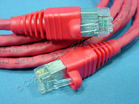 Leviton Red 10' Cat 6+ Extreme Ethernet LAN Patch Cord Cable Cat6 Plus 10 Ft 62460-10R