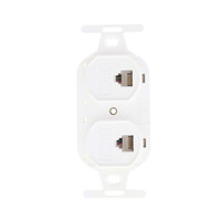 Leviton DUPLEX White Phone Jack 110-Type VOICE 6-Wire Type 106 41366-IDW