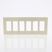 Leviton Almond 6-Gang Midway Size Decora Screwless Wallplate Cover GFCI GFI SJ266-SA