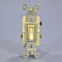 Pass & Seymour Ivory RESIDENTIAL Toggle Wall Light Switch 3-WayExtra-Long Strap 15A 663-IGTU