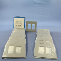 20 Leviton Gray 2-Gang Midway Size Decora Screwless Wallplates Covers GFCI GFI SJ262-SGY