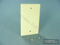 New Leviton Light Almond 1-Gang Box Mount Blank Cover Plastic Wallplate 78014