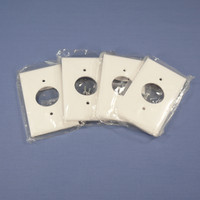 4 Eagle White 1.406" Receptacle Single Outlet 1-Gang Standard Thermoset Wallplate Covers 2131W
