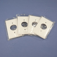 4 Eagle White 1.406" Receptacle Single Outlet 1-Gang Standard Thermoset Wallplate Covers 2131W