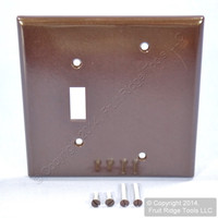 LevitonCombination Blank Toggle Switch Cover Wallplate MIDWAY Brown RESIDENTIAL 80506