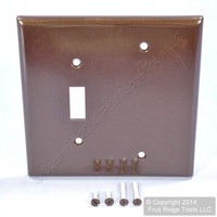 Leviton MIDWAY Brown RESIDENTIAL Blank Switch Combination Cover Wallplate 80506
