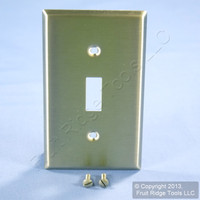 Leviton NON-MAGNETIC Stainless Steel 1-Gang Toggle Switch Cover Wall Plate Switchplate 84001-40
