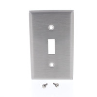 Leviton NON-MAGNETIC Stainless Steel 1-Gang Toggle Switch Cover Wall Plate Switchplate 84001-40