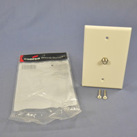Cooper 1G Light Almond Single Coaxial Cable Mid-Size Wallplate Video Jack F-Type 2072LA
