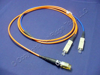 1M Leviton Fiber Optic Multi-Mode Duplex Patch Cable Cord MT-RJ SC 50 50DCM-M01