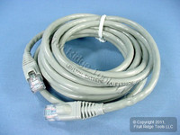 Leviton Gray Cat 6+ 10 Ft Ethernet LAN Patch Cord Network Cable Booted Cat6+ AG600-10S