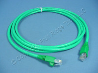 Leviton Green 7' Cat 6+ Extreme Ethernet LAN Patch Cord Cable Cat6 Plus 7 Ft 62460-7G