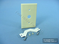 New Leviton Ivory Phone Cable Outlet Wallplate Telephone .625" Strap Mount 86037