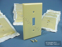 30 Leviton Ivory 1-Gang Toggle Switch Cover Plastic Wallplate Switchplates 86001