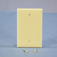 Cooper Commercial Ivory Unbreakable Mid-Size 1-Gang Blank Wallplate Cover PJ13V