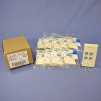 10 Leviton Almond Quickport 1-Gang 4-Port End Sectional Thermoplastic Wallplate Covers 40814-BA